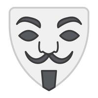 A creative design icon of hacker mask vector