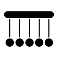 A glyph design, icon of pendulum vector