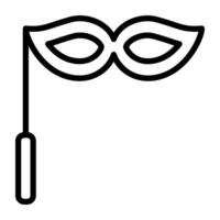 Face mask covering eye, linear icon of eye prop vector