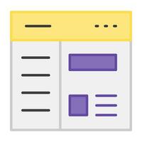 A unique design icon of web template vector