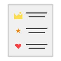 Survey form icon in unique design, feedback list concept vector