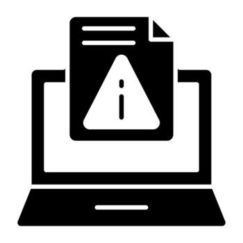 A modern style icon of file error vector