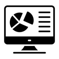 Online data analytics icon, editable vector