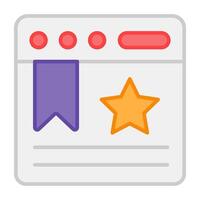 A flat design, icon of bookmark Website vector