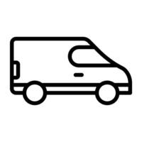 An icon design of bank van, editable vector