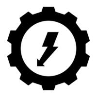 Bolt inside gear, solid design of energy management vector