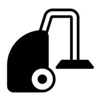 A solid design, icon of vacuum cleaner vector