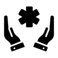 Ll Solid design icon of medical care vector