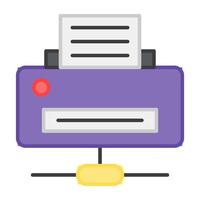 A flat design, icon of printer vector