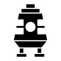 A glyph design, icon of space capsule vector