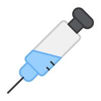 A flat design, icon of injection vector