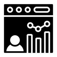 Key performance indicator icon, trendy style vector