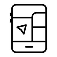 Trendy vector design of mobile navigation