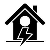 A glyph design, icon of energy house vector