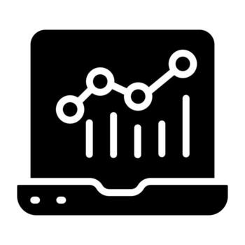 Solid design vector of web analytics icon