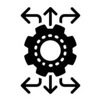 Icon of network setting, glyph design vector