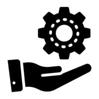 Glyph design, icon of service setting vector