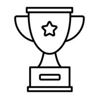 A linear design, icon of trophy vector