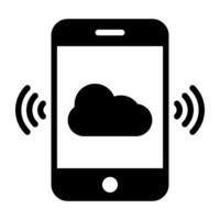 Smartphone weather app icon in trendy design vector