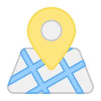 An editable design icon of map vector