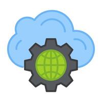 A unique design icon of global cloud management vector