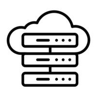 An icon design of cloud server vector