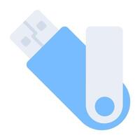 A flat design, icon of usb vector