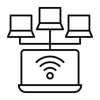 un de moda diseño icono de Wifi red vector