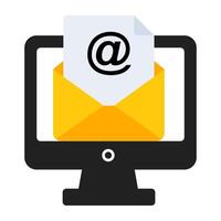 A flat design, icon of email vector