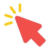 A pointer arrow icon, flat design of click arrow vector