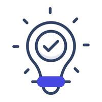 Light bulb, icon of idea vector