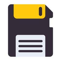 A flat design, icon of memory card vector