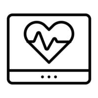 An icon design of cardiology, editable vector