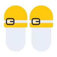 A flat design, icon of carpet shoes vector