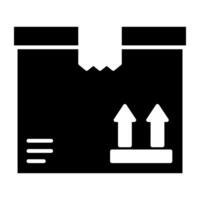 A glyph design, icon of parcel vector