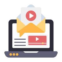 Trendy vector design of video mail