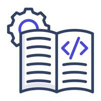 A flat design, icon of php coding vector