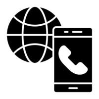 A modern design icon of mobile call vector