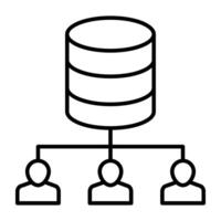 Modern design icon of database network vector