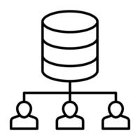 Modern design icon of database network vector