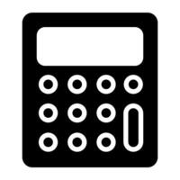 An icon design of number cruncher device, calculator icon vector