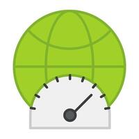 A flat design, icon of internet speed test vector