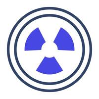 A flat design, icon of radiation vector