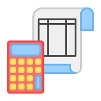 A flat design, icon of accounting vector