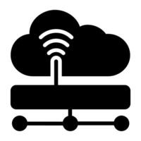 de moda vector diseño de nube Wifi