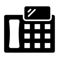 A solid design, icon of fax machine vector