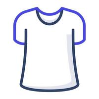 An outline design icon of shirt vector