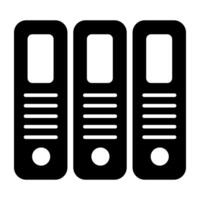 A glyph design, icon of binders vector