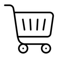 A linear design, icon of cart vector