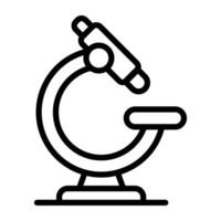 A creative design icon of microscope, lab research tool vector